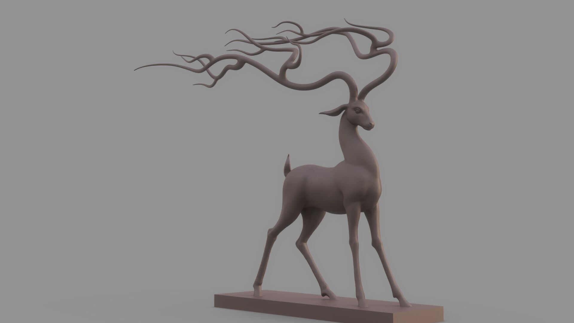 Deer Sculpture 3D model_10
