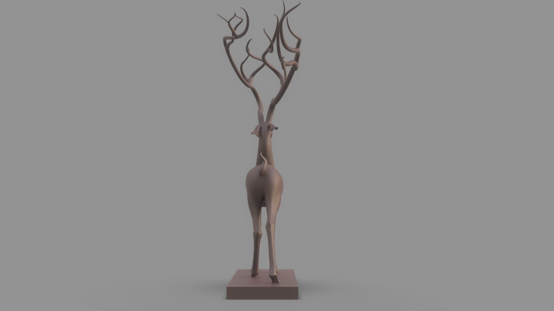 Deer Sculpture 3D model_15