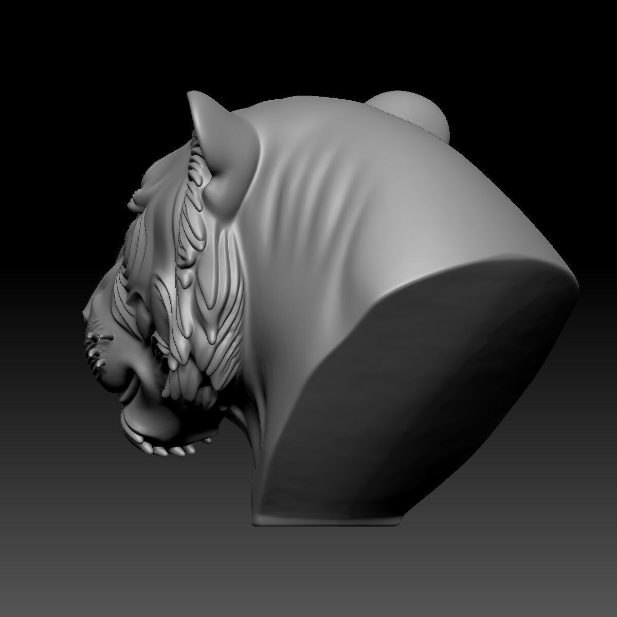 Tiger Head 3D model_9