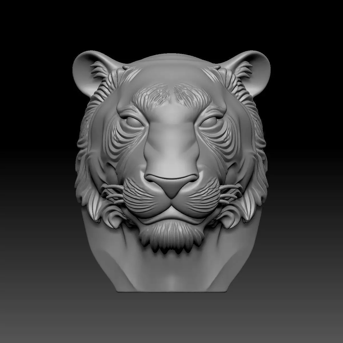Tiger Head 3D model_0