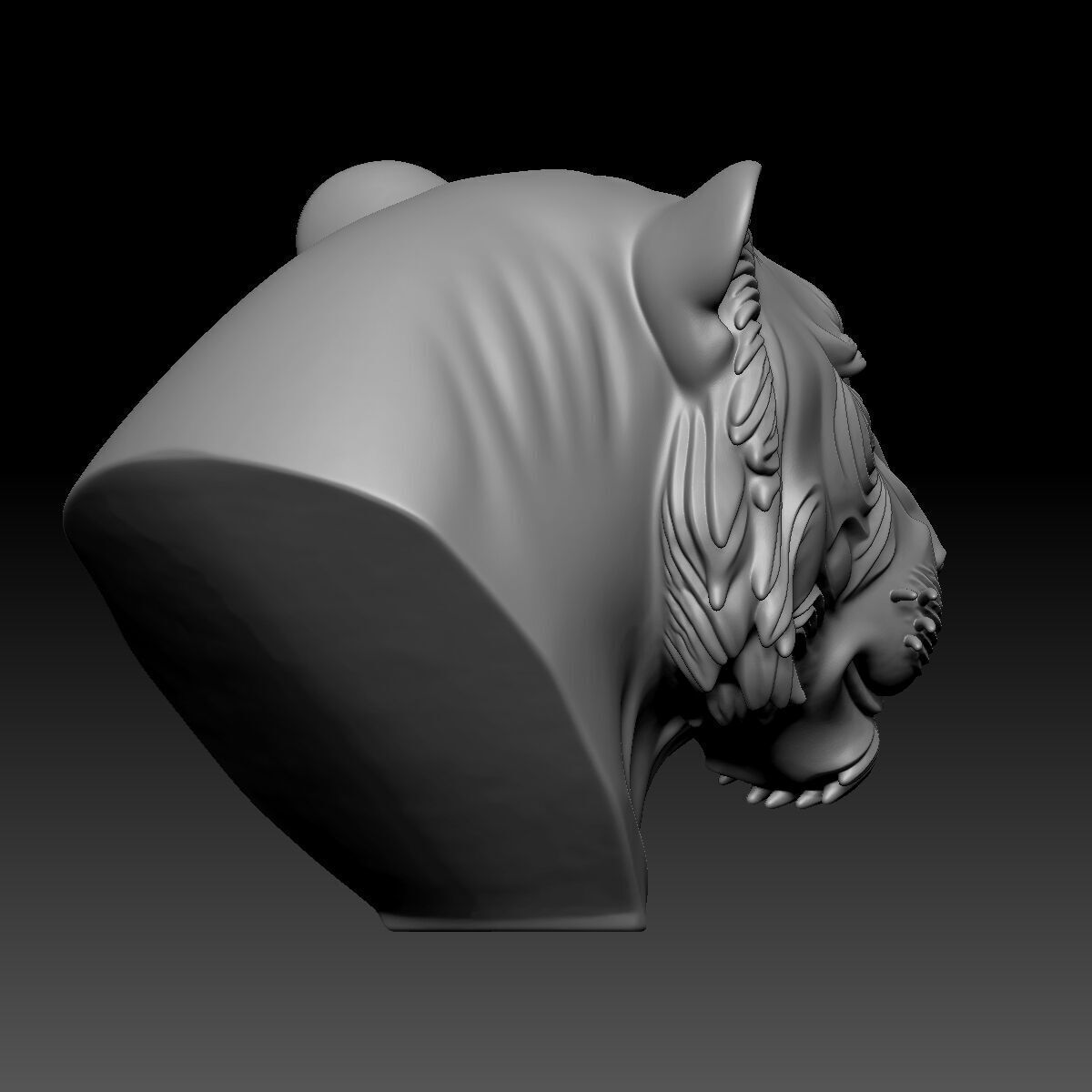 Tiger Head 3D model_3