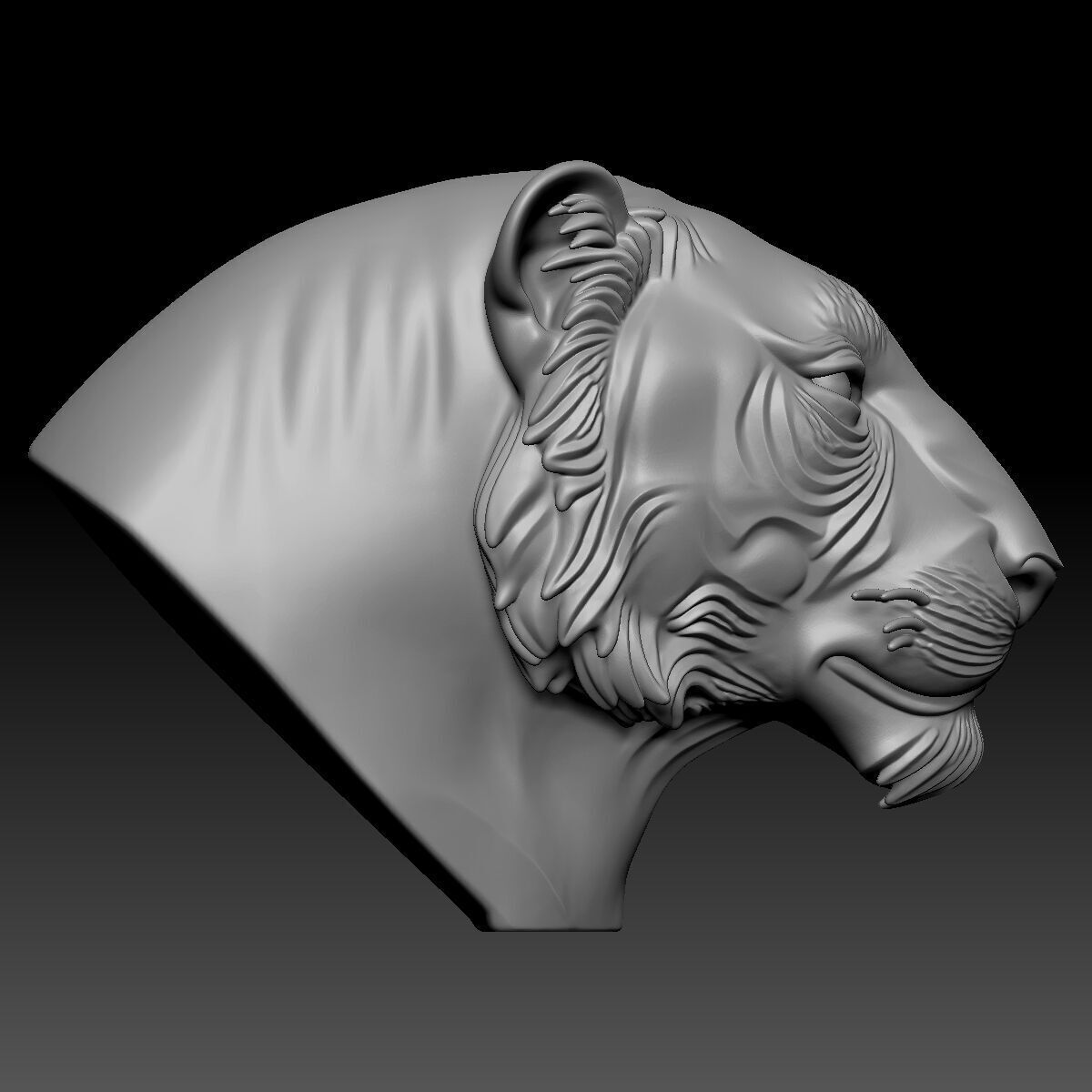 Tiger Head 3D model_4