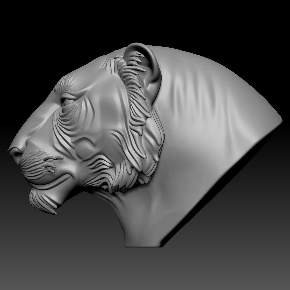 Tiger Head 3D model_1