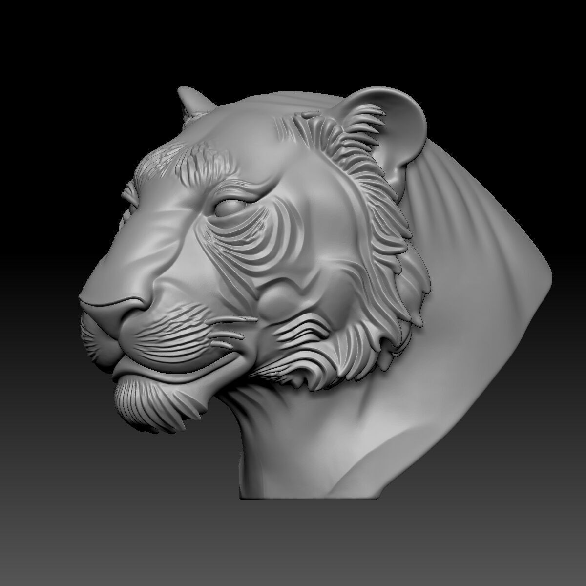 Tiger Head 3D model_8
