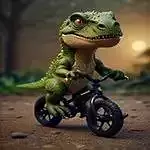 T-Rex Riding a Bicycle