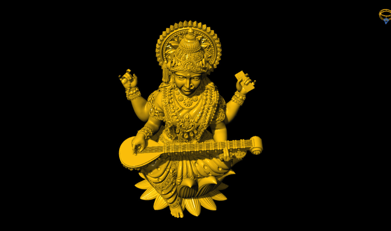 SARASWATI 3D MODEL 3D print model_8