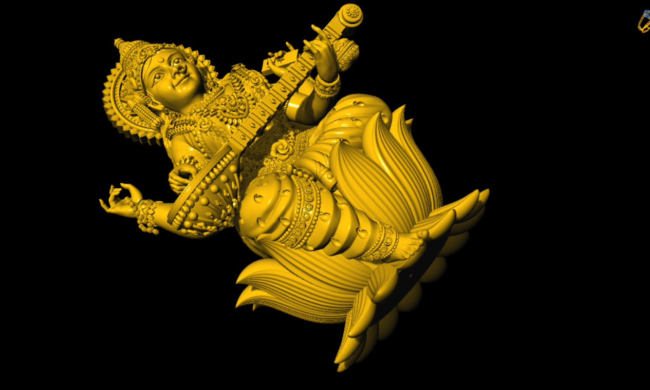 SARASWATI 3D MODEL 3D print model_5