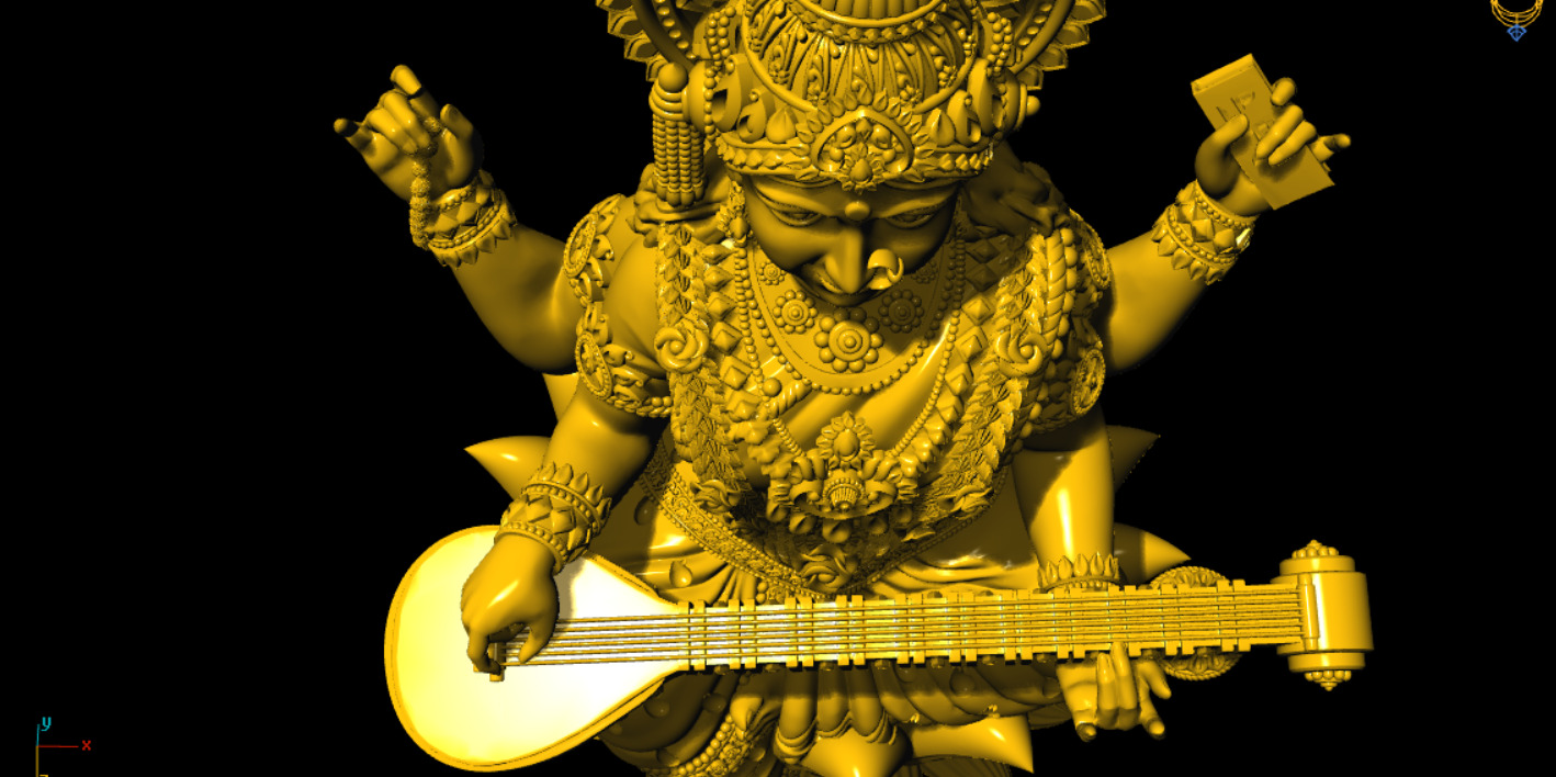 SARASWATI 3D MODEL 3D print model_15