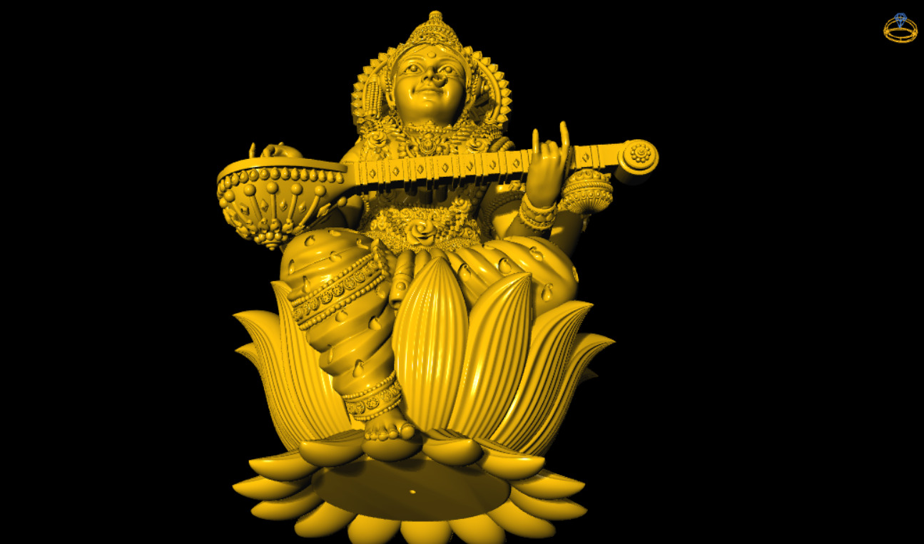 SARASWATI 3D MODEL 3D print model_14