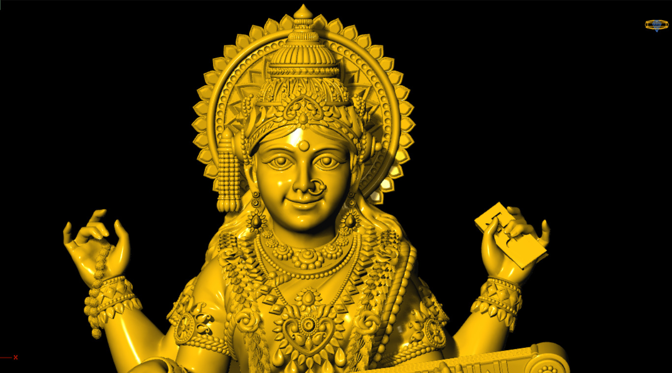 SARASWATI 3D MODEL 3D print model_10