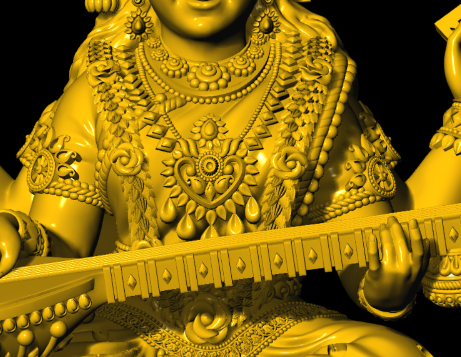 SARASWATI 3D MODEL 3D print model_16