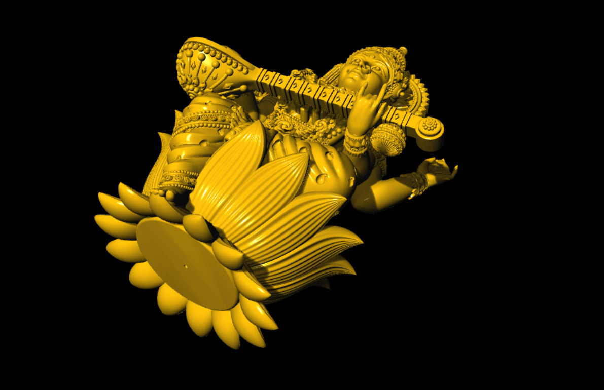 SARASWATI 3D MODEL 3D print model_4