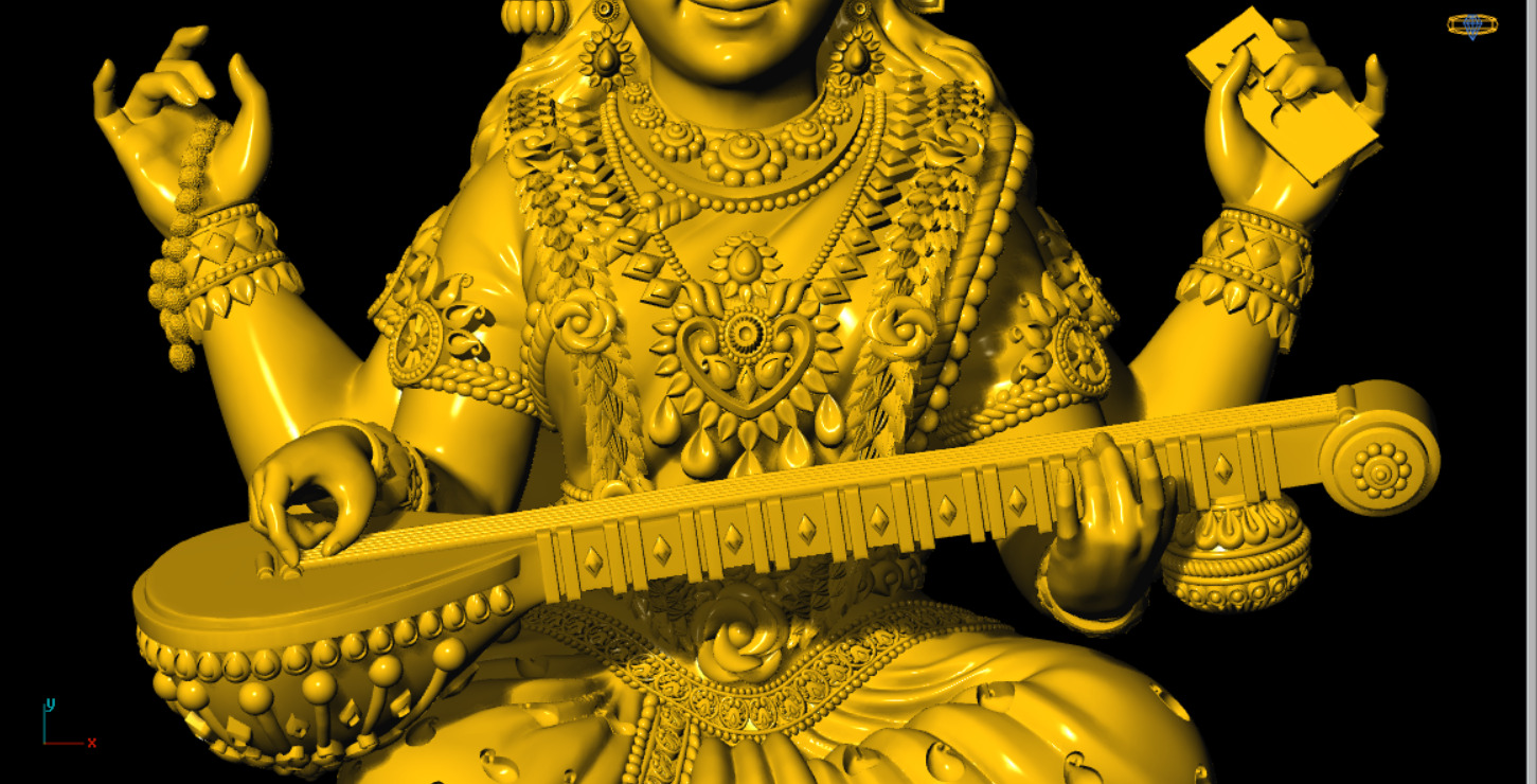 SARASWATI 3D MODEL 3D print model_12