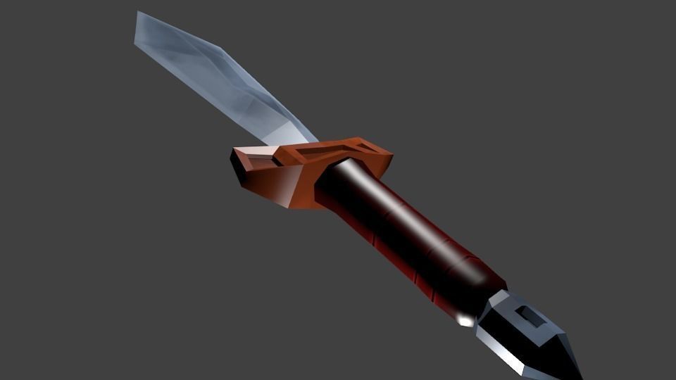 Fantasy Dagger - Low Poly Low-poly 3D model_7