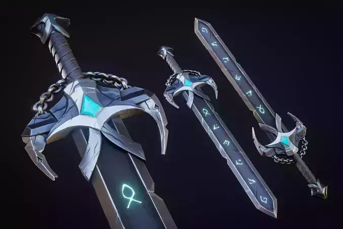 Runic Sword - Stylized Game-ready Asset