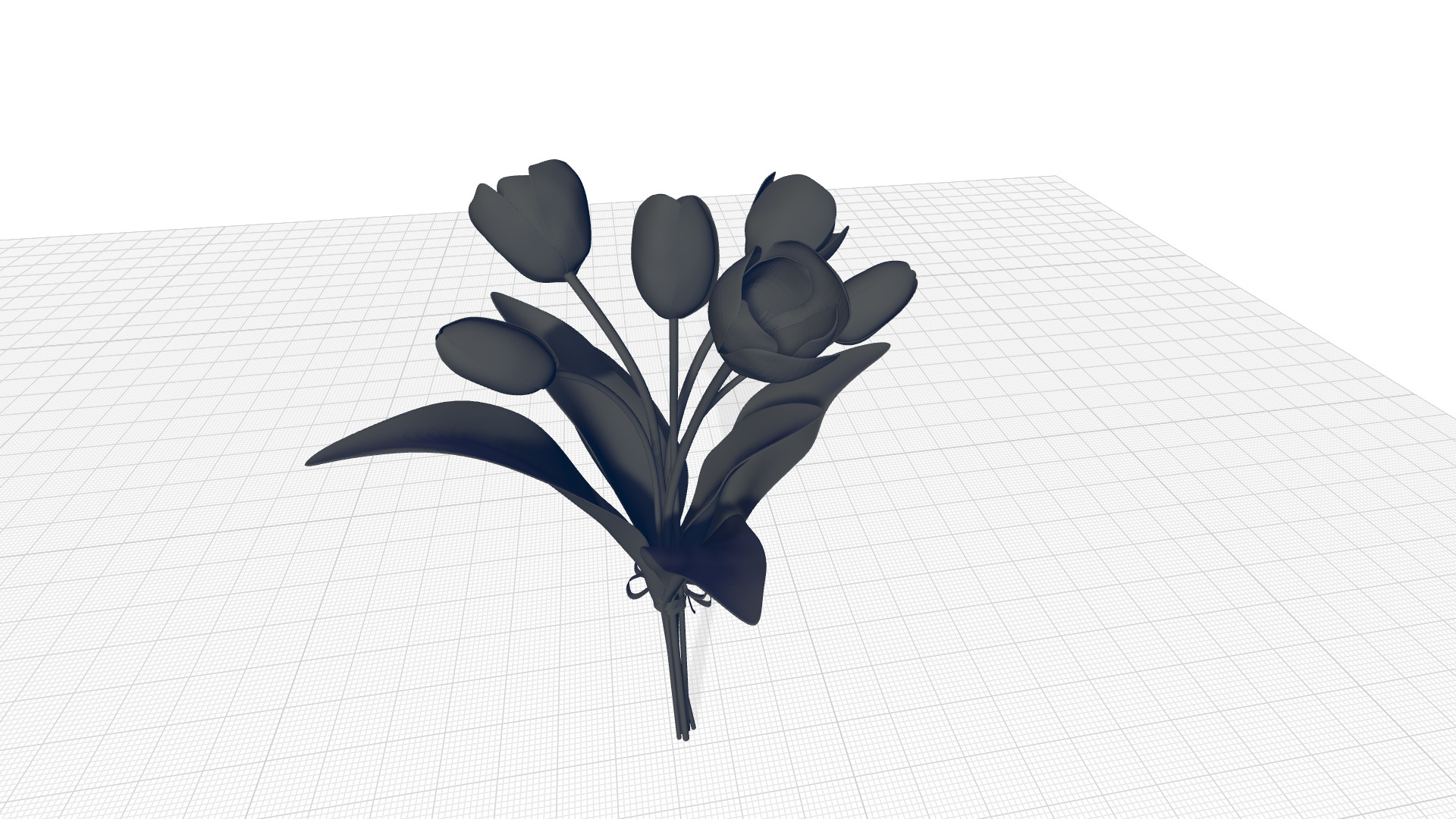 Plum Tulip Bundle 3D model_4