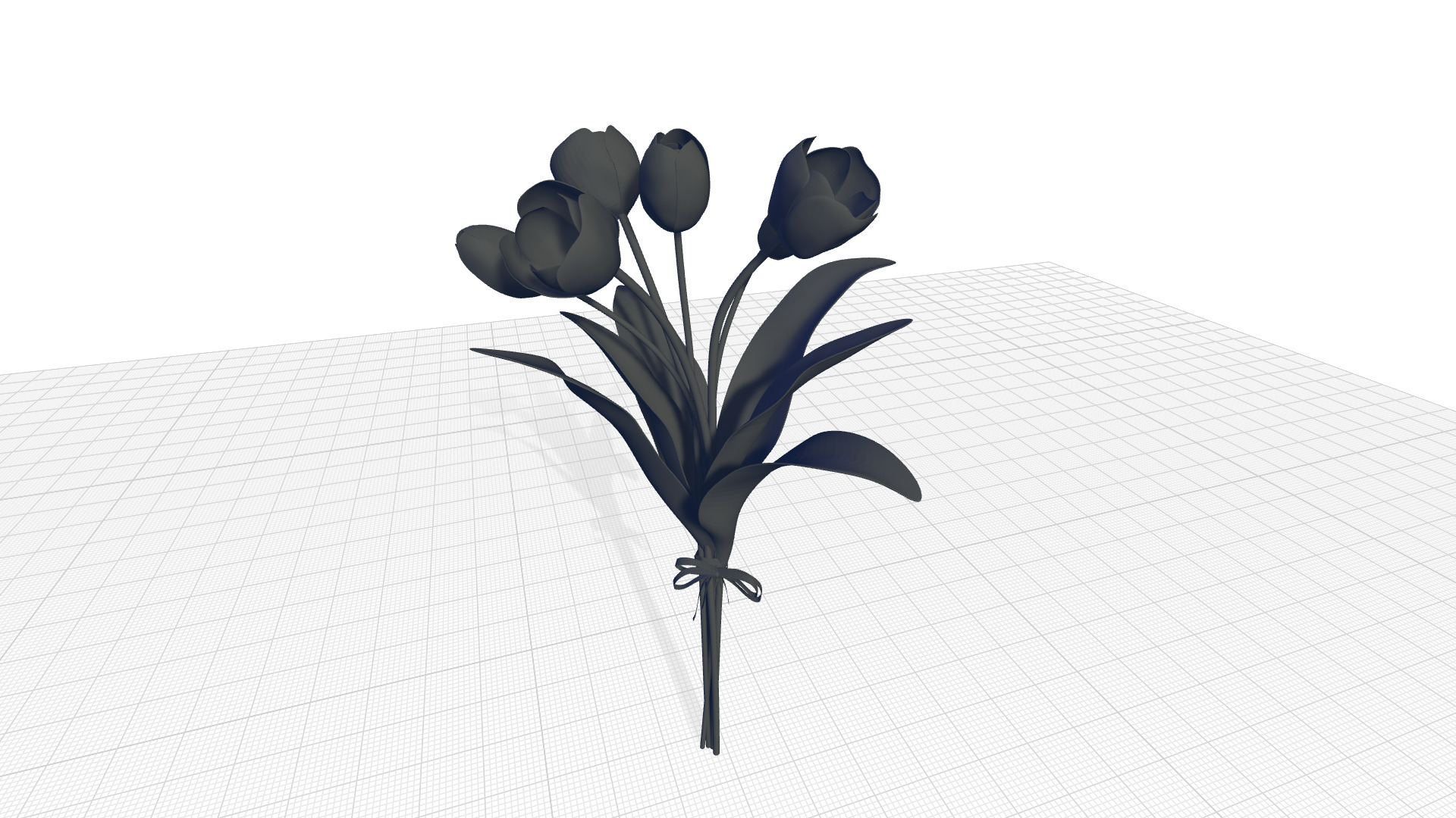 Plum Tulip Bundle 3D model_1