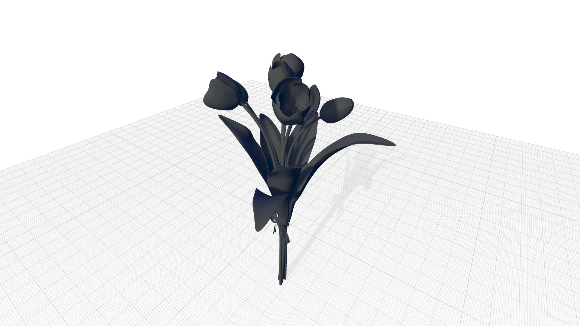 Plum Tulip Bundle 3D model_2