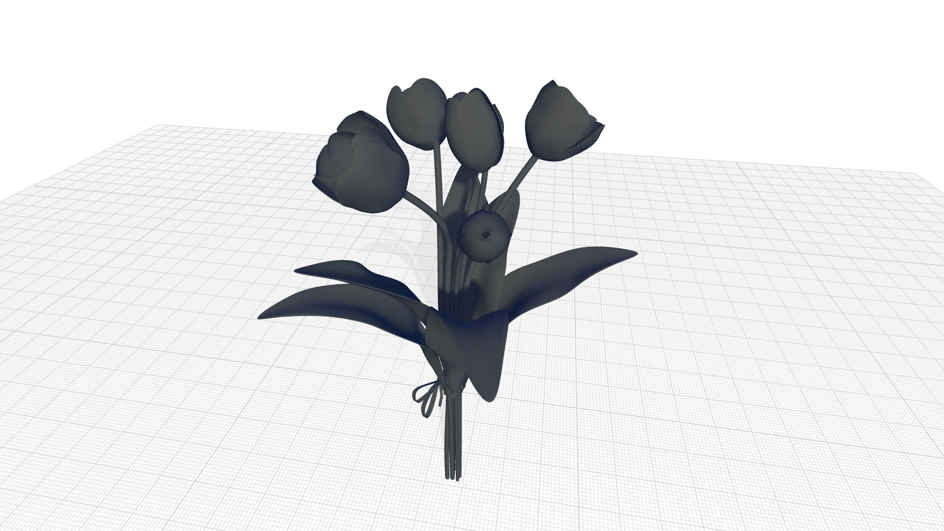 Plum Tulip Bundle 3D model_3