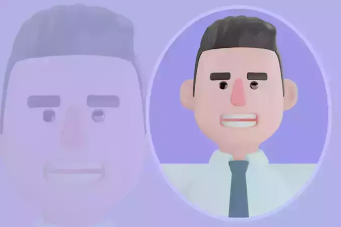 Stylized 3D Male Financial Analyst Character - Business 3D Model