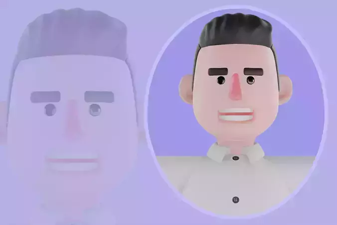 Stylized 3D Male Businessman Character - Cartoon Entrepreneur 