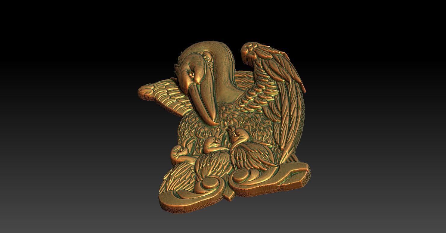 1 pelicanl CNC Relief Model 3D print model_5