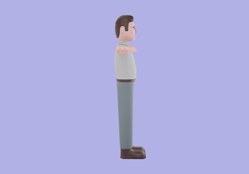 Stylized 3D Male Marketing Character - Cartoon Business Promoter 3D model_5