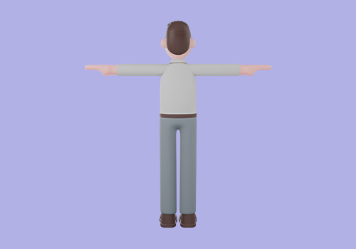 Stylized 3D Male Marketing Character - Cartoon Business Promoter 3D model_4