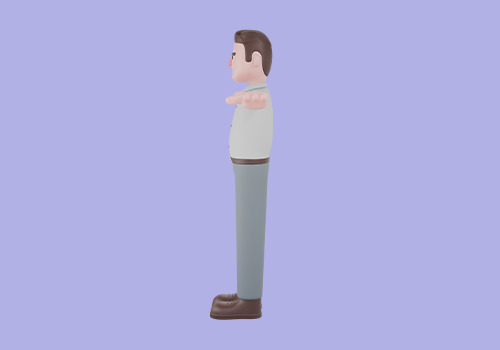 Stylized 3D Male Marketing Character - Cartoon Business Promoter 3D model_3