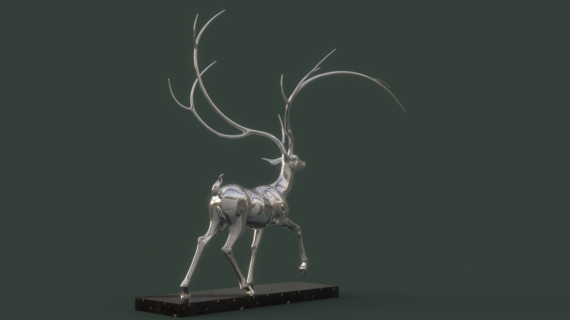 Deer Sculpture 3D model_1