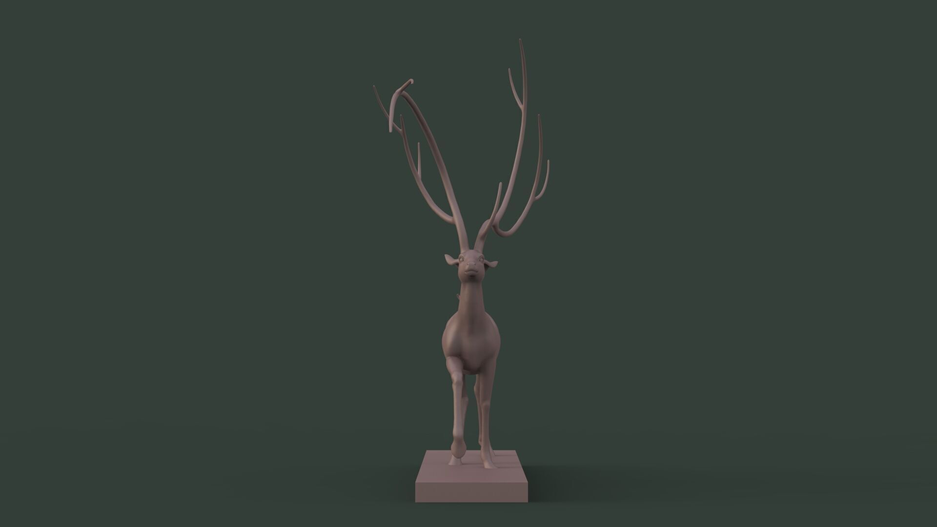 Deer Sculpture 3D model_11