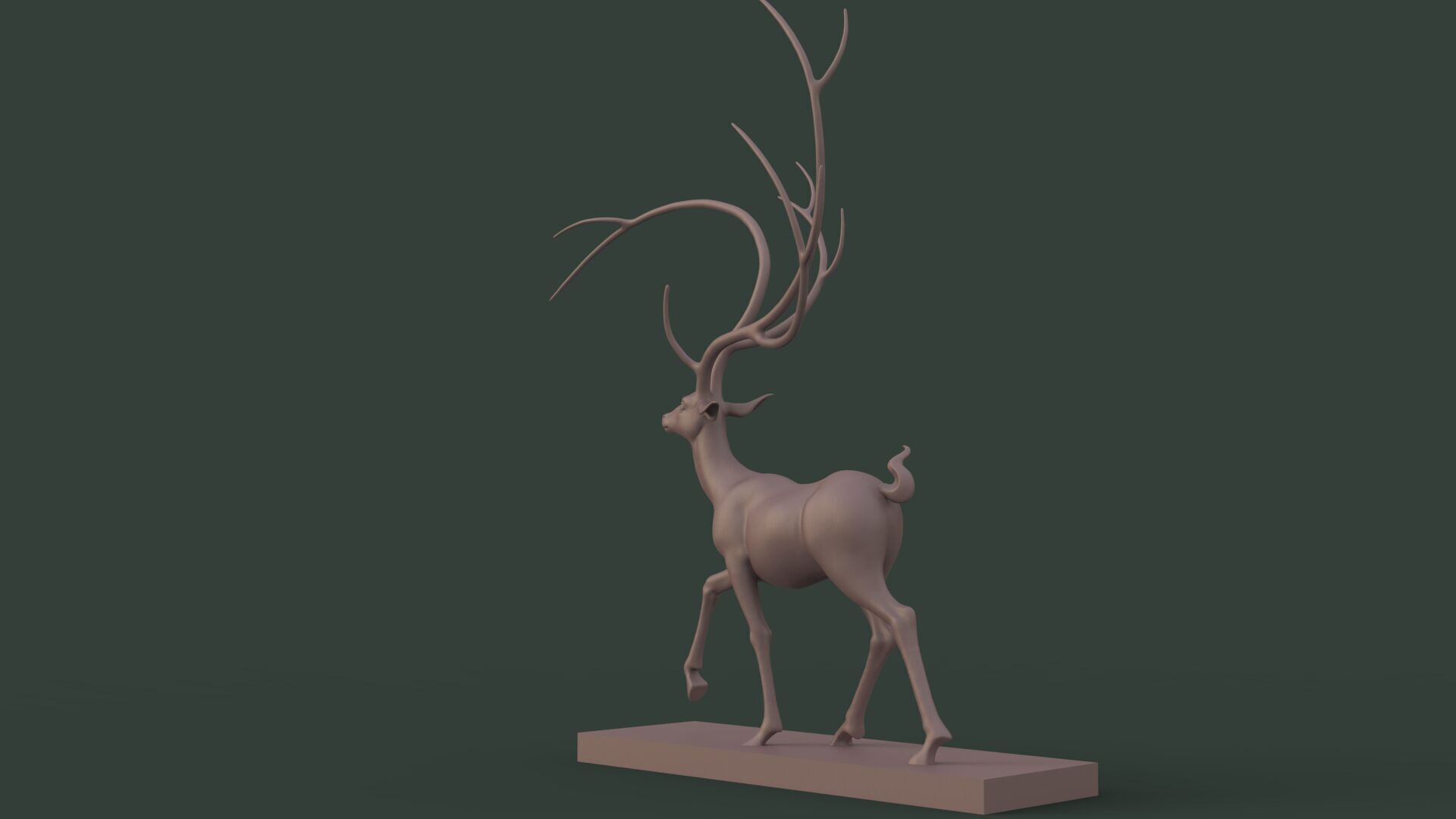 Deer Sculpture 3D model_14