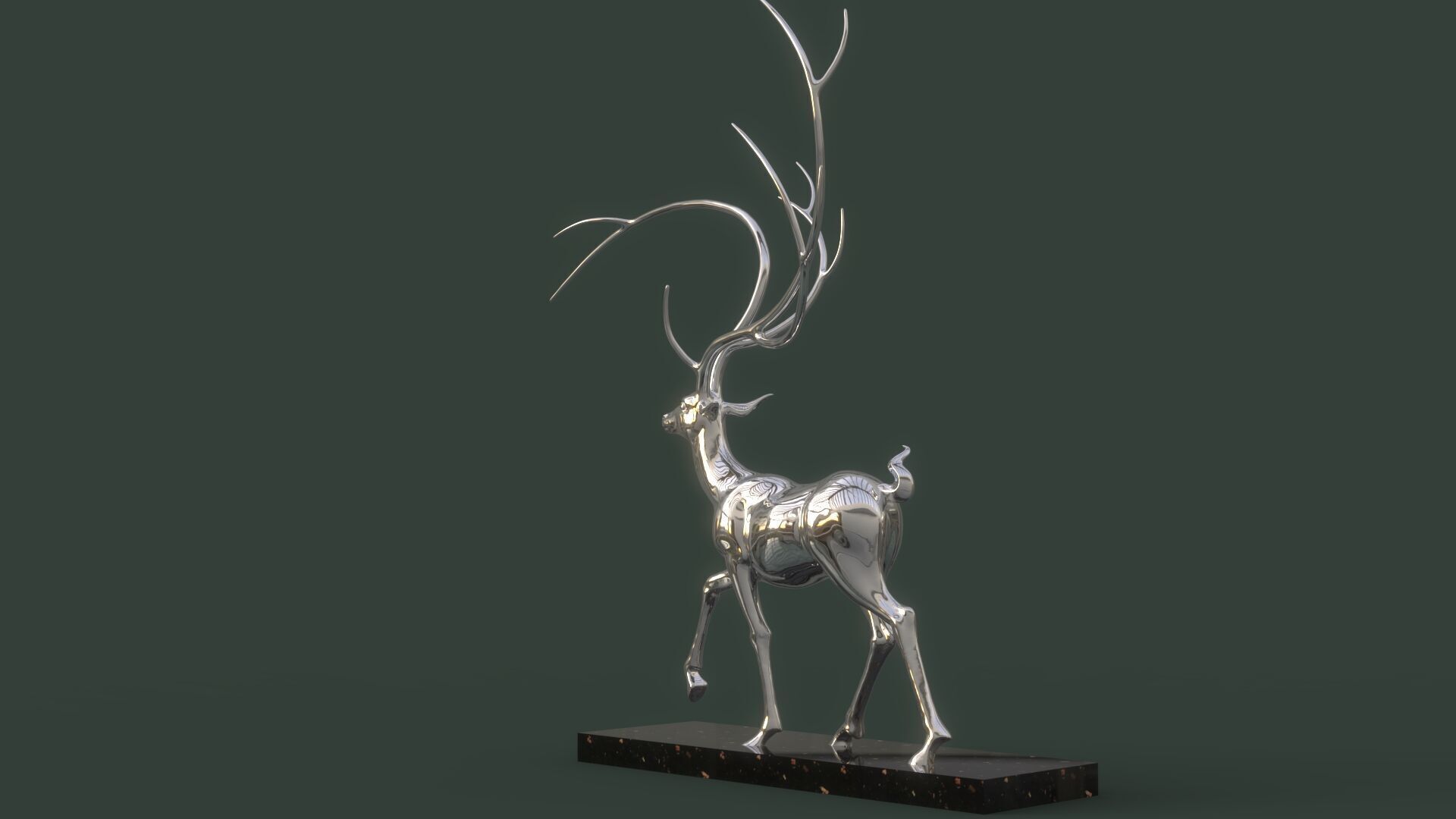 Deer Sculpture 3D model_6
