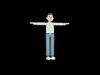 Stylized 3D Male Writer Character - Cartoon Author Professional 3D model_1