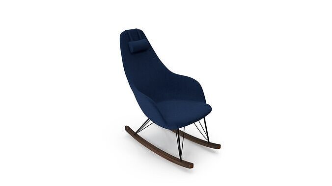 Chambers Upholstered Rocking Chair - 6 Colour 3D model