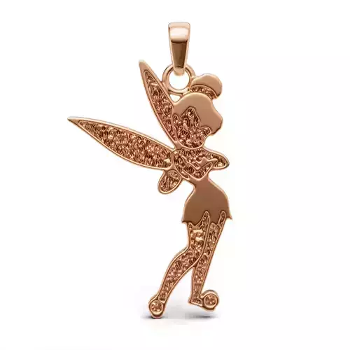Fairy Silhouette Pendant 3D Model