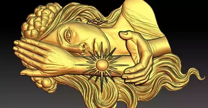 2 girl picture CNC Relief Model