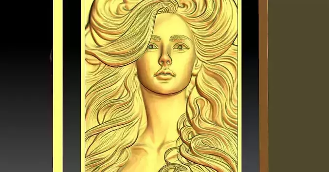 1 girl picture CNC Relief Model