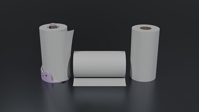 Paper Towels Low-poly 3D model
