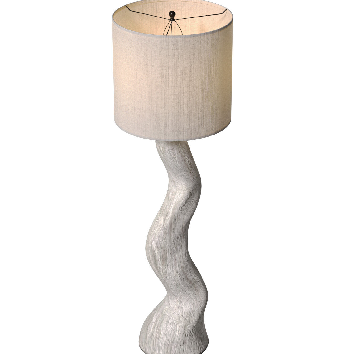 Floor lamp plaster Sculptural Scandinavian Wabi-Sabi Design 3D model_1