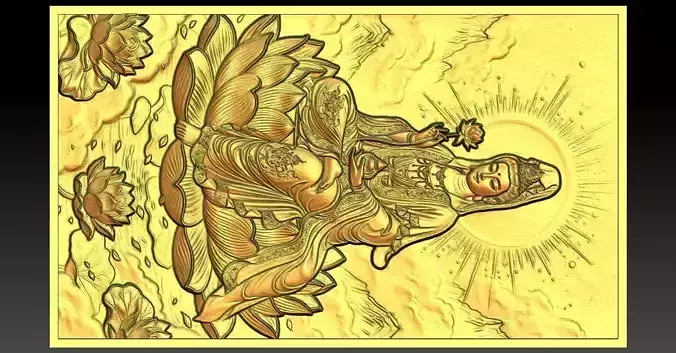 1 Avalokiteshvara CNC Relief Model