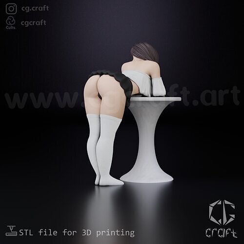  Beautiful girl headphone holder 3D print model