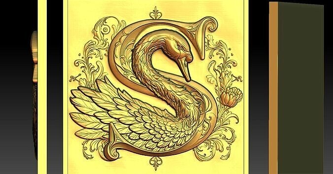1 swan CNC Relief Model 3D print model