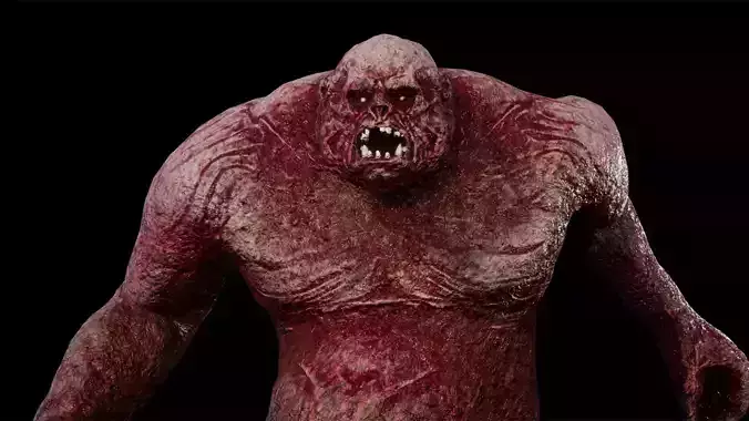 Mummy-zombie fat low-poly game engine ready 3D model Low-poly 3D model