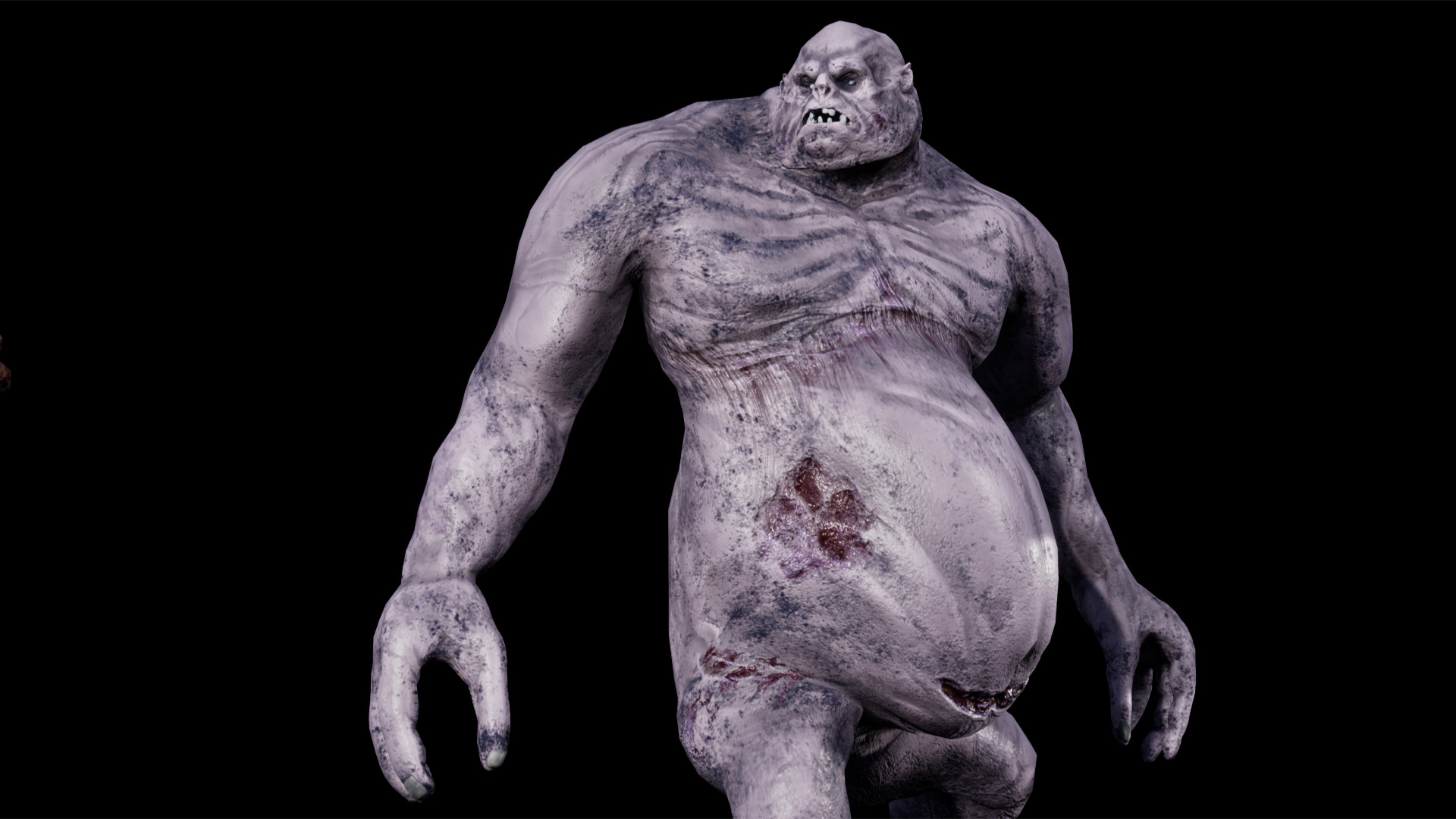 Mummy-zombie fat low-poly game engine ready 3D model Low-poly 3D model_5