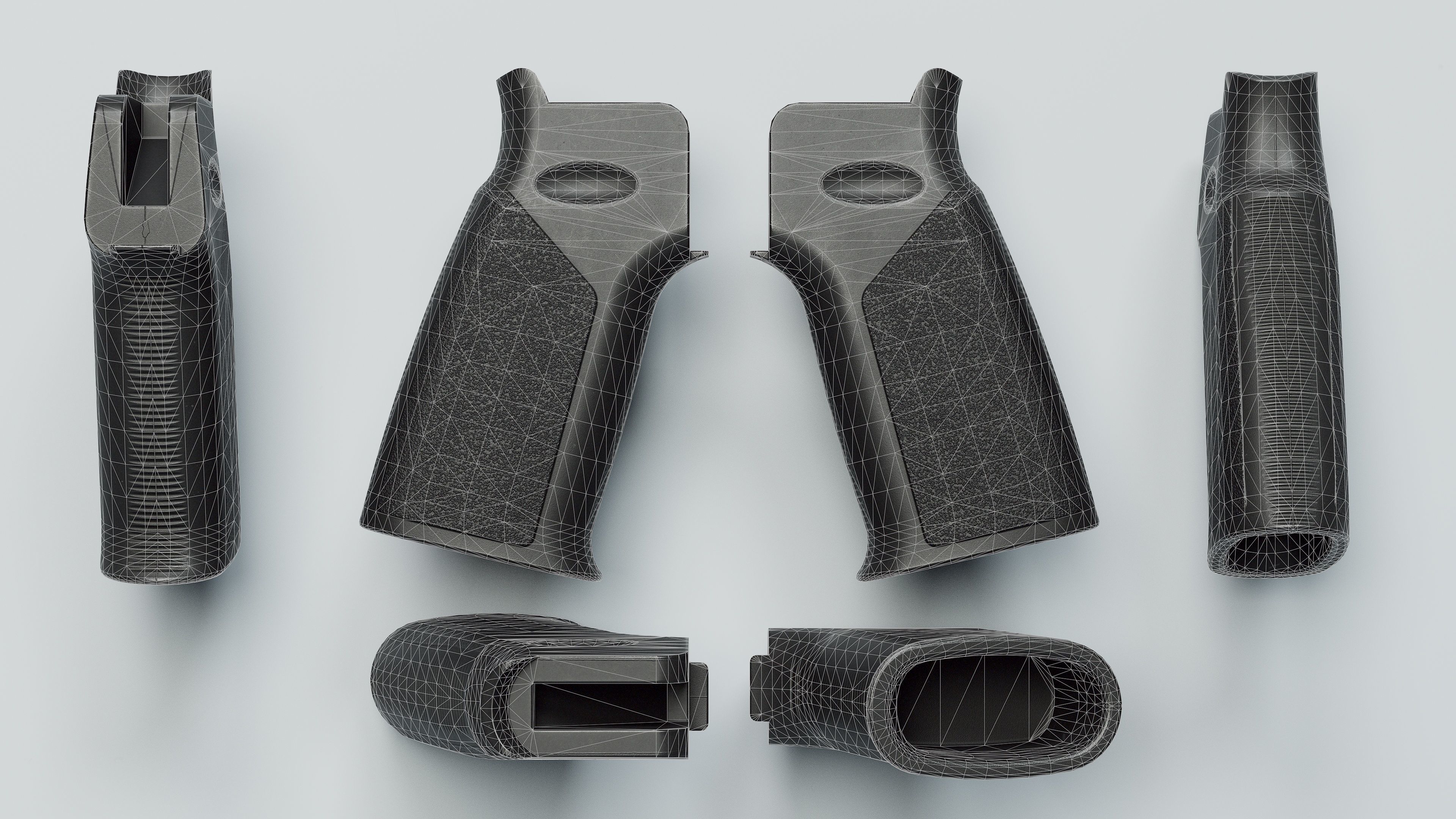 A17 Grip - Replica Low-poly 3D model_15