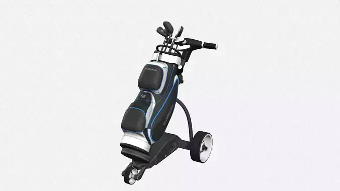 Golf Course Trolley Low-poly 3D model