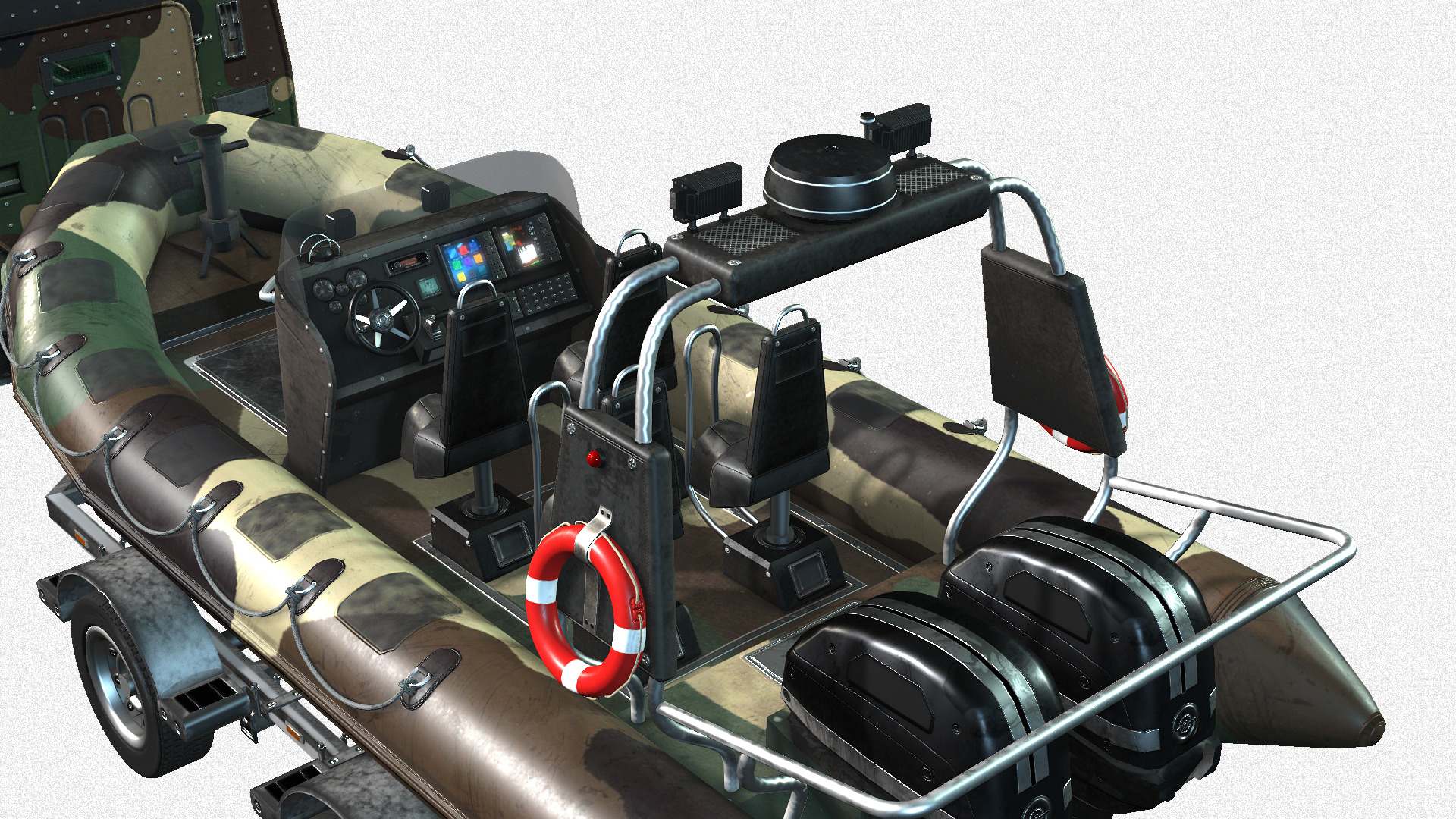 Tracked armored vehicle Low-poly 3D model_10