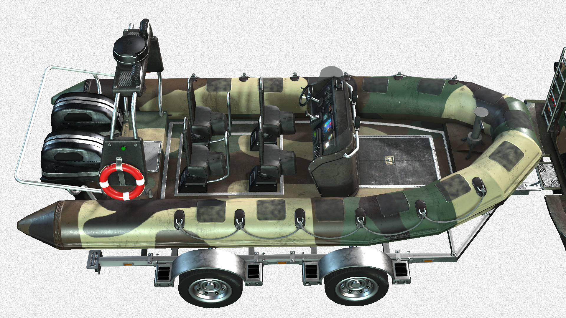 Tracked armored vehicle Low-poly 3D model_12