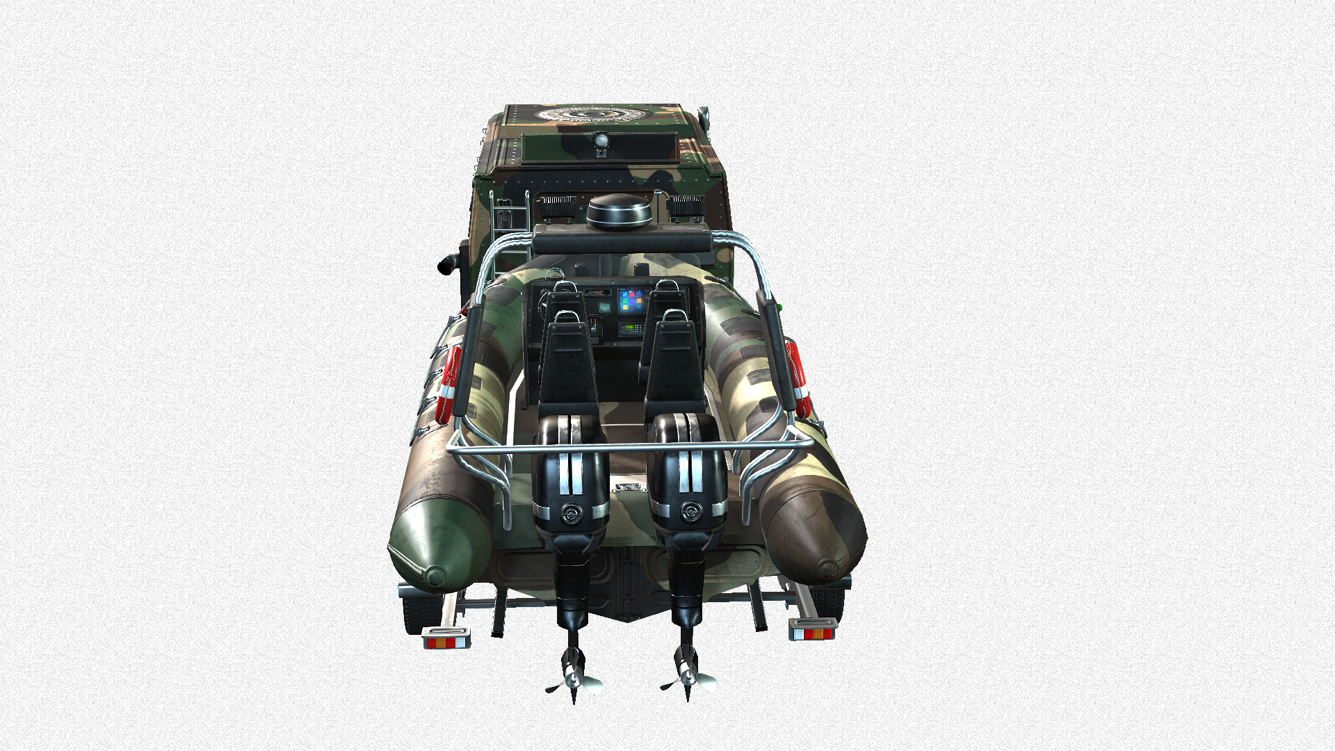 Tracked armored vehicle Low-poly 3D model_3